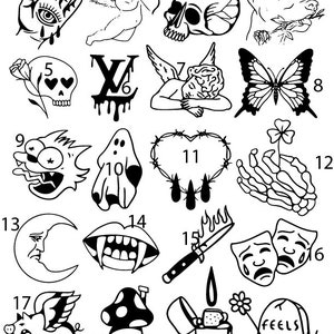 T44 Butterfly Tattoo Stencil – Ooh! Body Art Stencils