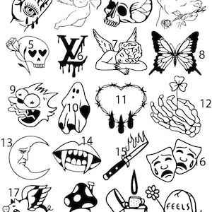 T44 Butterfly Tattoo Stencil – Ooh! Body Art Stencils