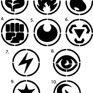 Pre made Ready to Use Gaming Tattoo Stencils