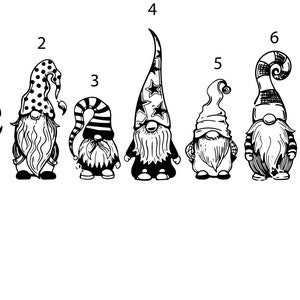 Pre-made Ready to Use Garden Gnome Hand Poke Flash Tattoo Stencils Set ...