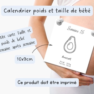 Baby weight and height calendar