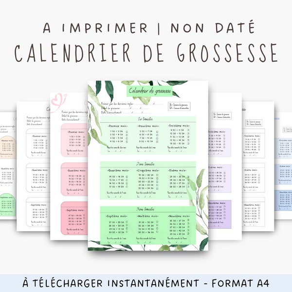 Calendrier de grossesse