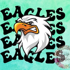 Groovy Eagle Sublimation Image