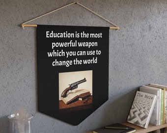 Education Is The Weapon Hanging Pendant
