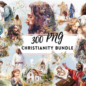 Jezus Chrystus Clipart PAKIET, Sceny Narodzenia, Inspiracja chrześcijańska, Modlitwa Clipart, Święta Biblia, Matka Maria, Kościół Clipart, PNG, POBIERZ