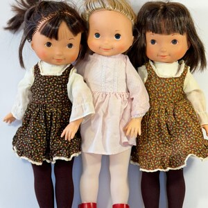 Muñecas vintage Fisher Price Hollie Hobbie: juego de 3 cajas de madera y ropa