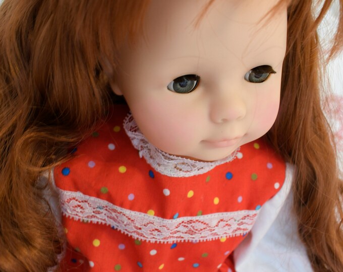 Rare Vintage Gotz Puppe Gotz Doll German Collectible Girl Doll Red Haired Sleepy Eyes 18 Tall Etsy