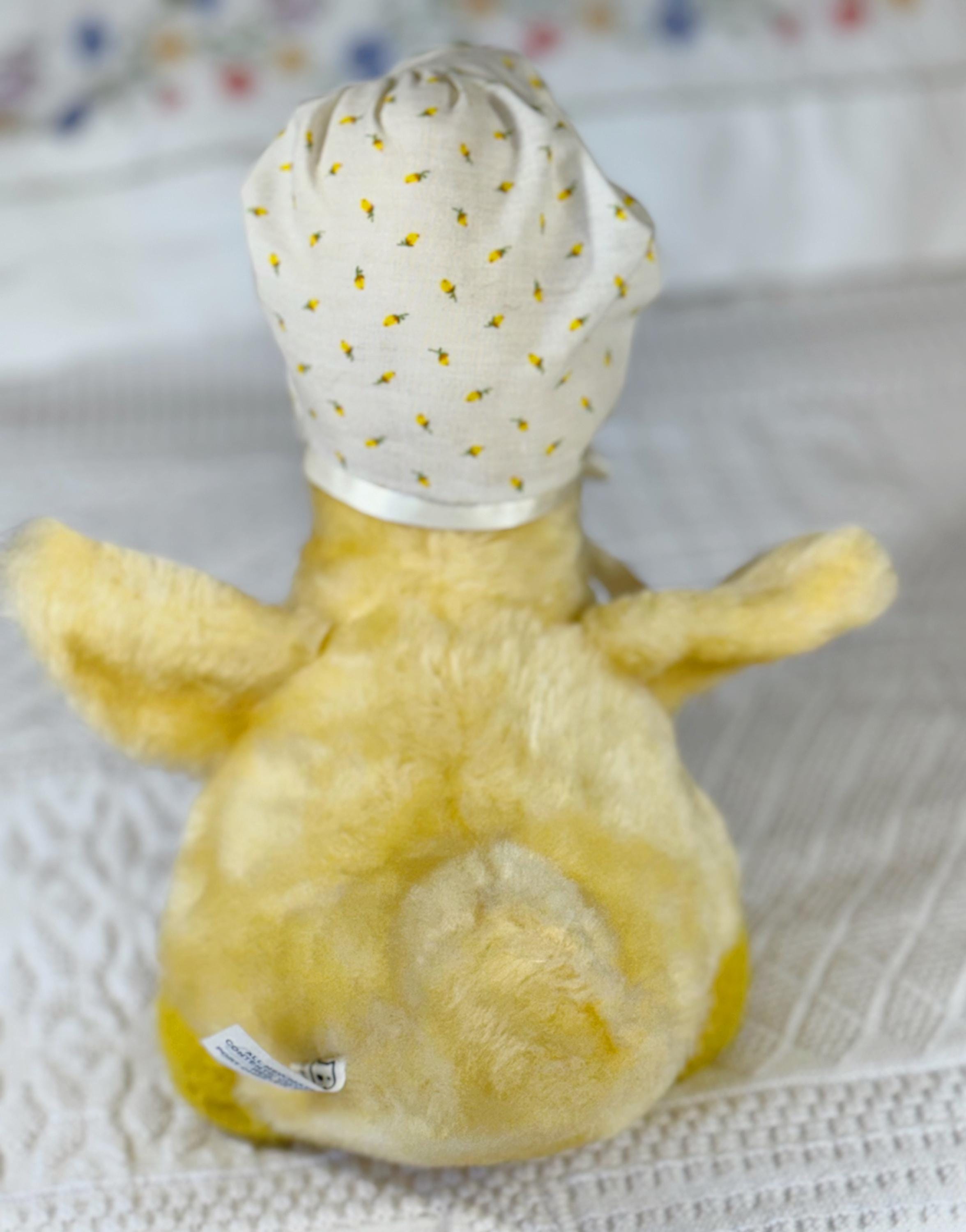 Yellow Duck Roly Polys Vintage Bantam Duck Plush: Yellow Roly Poly Baby Toy With Bonnet - Etsy