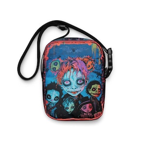 Goth Girl Zombie - Utility Crossbody Sling Bag