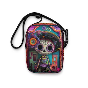 Dios De Los Muertos Zombie - Utility Crossbody Sling Bag