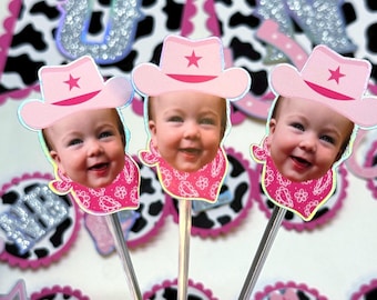 Cowgirl First Rodeo Highchair Banner: Pink Western Party Decor