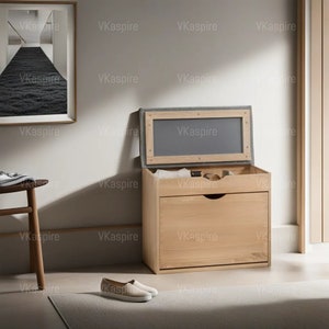 Wooden Shoe Bench with Cushion Shoe Storage Cabinet Footwear Rack Stand Shelf Unit Organiser Wooden Storage Shelves