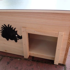 Wooden Hedgehog House Hedgehog Shelter Hedgehog Feeding Station Hedgehog Den