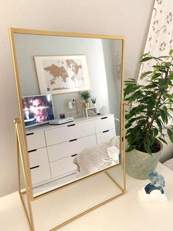 Gold vanity table mirror discount