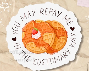 Pegatina de Waffles de Nina Zenik: Grishaverse, Seis de Cuervos Troquelada