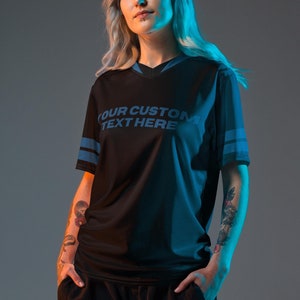 Your Custom Text Jersey, Black or White Aesthetic Fan Merch Jersey