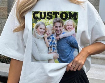 T-shirt of hoodie voor uniseks foto op maat, shirt met gepersonaliseerde foto