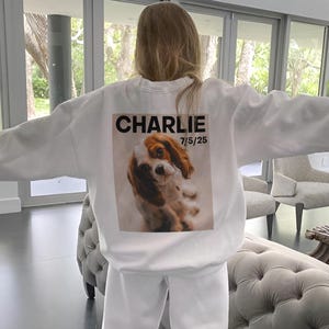 Custom Photo Crewneck Sweatshirt, Custom Text on Your Picture Unisex Sweatshirt