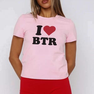 I Heart BTR, I Love BTR 90s Style Baby Tee