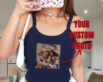 Custom Photo Cropped Tank Top