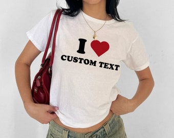 I Herz T-Shirt für Babys, Baumwollhemd im Stil der 90er Jahre