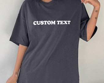 Custom Text Unisex Shirt with Different Font Styles