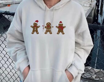 Gingerbread Cookies Christmas Hoodie, Gingerbread Cookie for Christmas Hooded Sweatshirt
