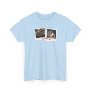 Custom Polaroid Frame Childhood Photos Unisex Shirt, Customizable Picture Love You Design Tshirt image 8