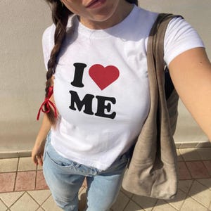 I Love Me Baby Tee, I Heart Me 90s Style Y2k Baby Tee