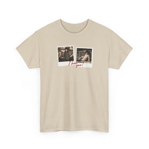 Custom Polaroid Frame Childhood Photos Unisex Shirt, Customizable Picture Love You Design Tshirt image 5