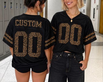 Custom Cheetah Print Mesh Boxy Jersey