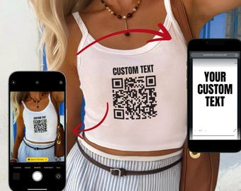 Custom Text and Custom QR Code Tank Top