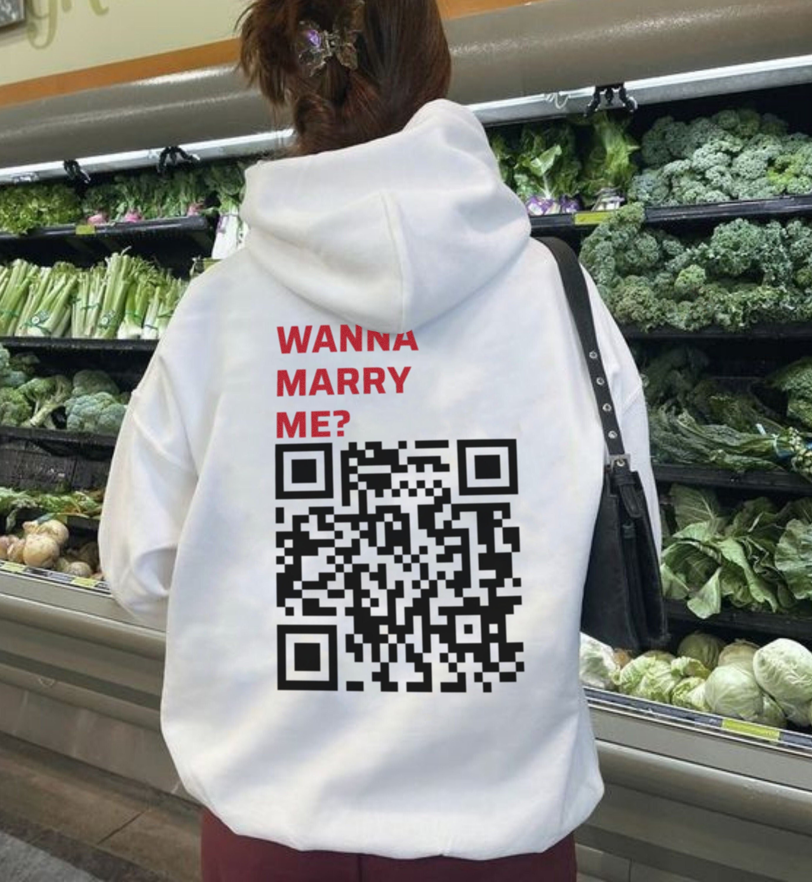 Qr Code Wanna Marry Me Hoodie - Etsy