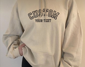Your Custom Text Sweatshirt, Customizable Text Hoodie or Crewneck