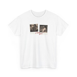Custom Polaroid Frame Childhood Photos Unisex Shirt, Customizable Picture Love You Design Tshirt image 2