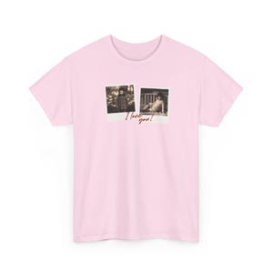 Custom Polaroid Frame Childhood Photos Unisex Shirt, Customizable Picture Love You Design Tshirt image 10
