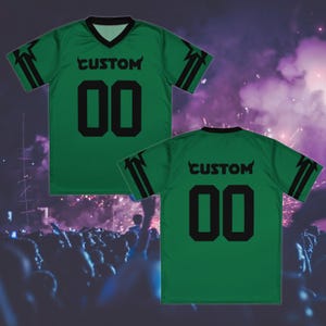 Custom Concert Outfit Black or Green Jersey with Horns, Unisex Album Inspired Jersey