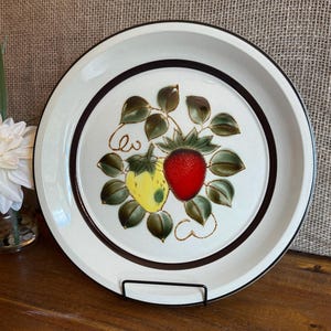 Vintage Stoneware 1970’s Strawberry Serving Plate