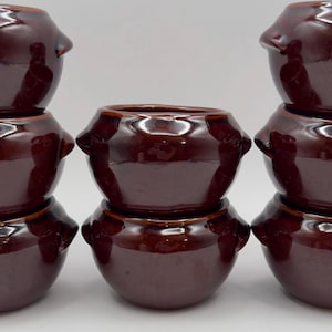 Glazed Stoneware Bean Pots, Made in USA, Sold Individually