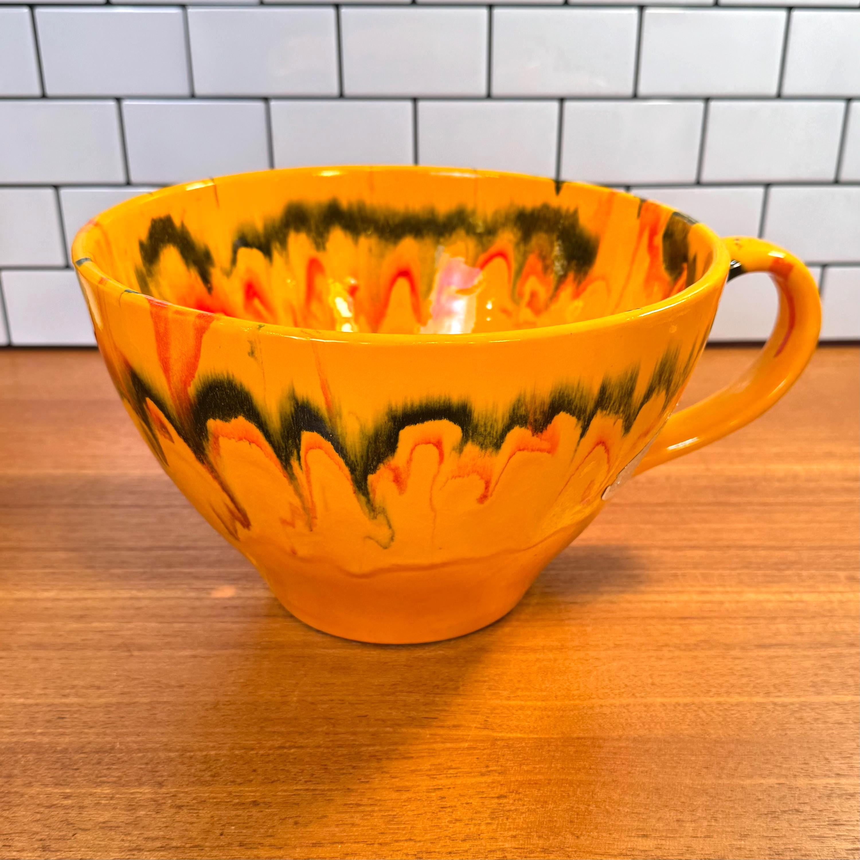 70s Vintage Orange Pottery - Etsy
