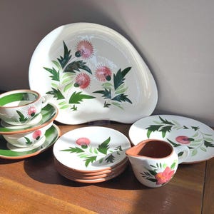 Stangl Pottery Thistle Pattern Serving and Table Pieces