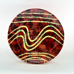 Vintage Jeff White Redware Plate: 1984 Signed Folk Art Ceramic Decor