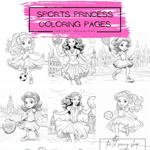 Princess Active sports coloring pages
