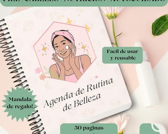 Beauty Planner, Guia de Belleza, Beauty Planner, Spanish Planner, Rutina de Piel, Agenda Digital, Cuidado Personal, Agenda en Espanol