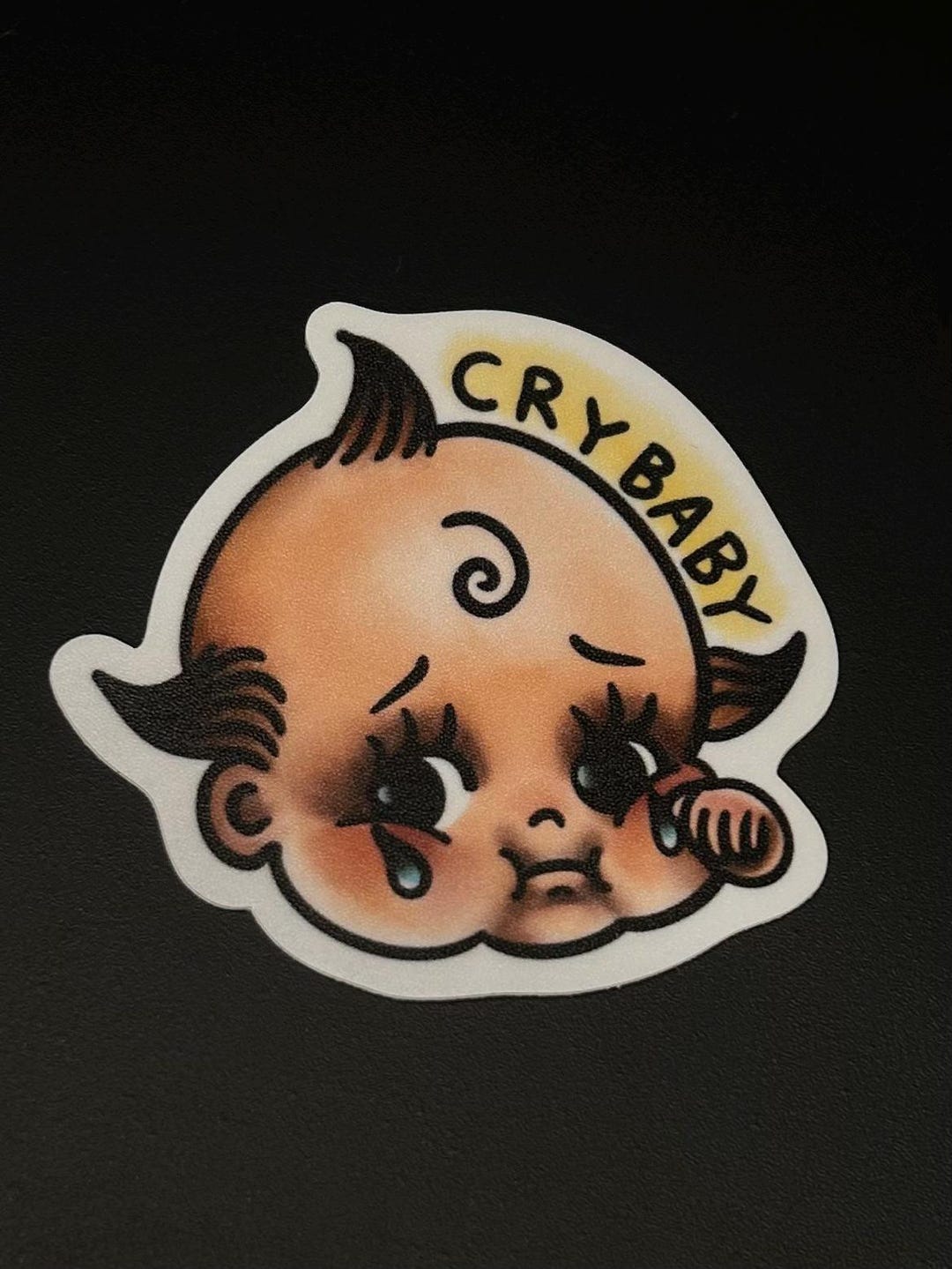 Crybaby Kewpie Traditional Flash Sticker - Etsy