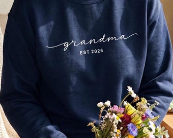 Personalized Grandma Sweatshirt, Custom Est. Year Crewneck
