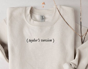 Taylor's Version besticktes Sweatshirt, personalisierte Taylor Swift Rundhalsausschnitt, 1989 Geschenk, individuelles Geschenk für Swiftie