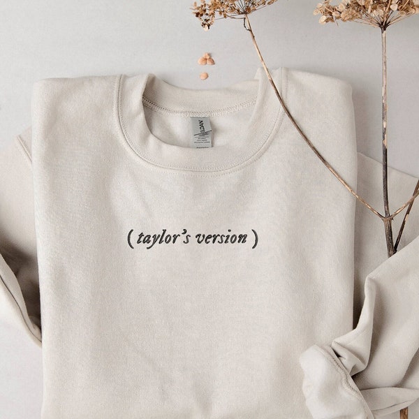 Taylor's Version Embroidered Sweatshirt, Personalised Taylor Swift Crewneck, 1989 Gift, Custom Gift for Swiftie