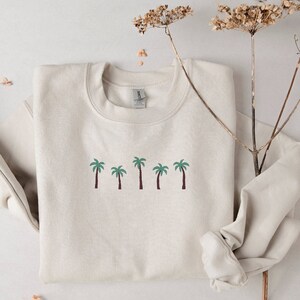 Set of 6 Palm Tree Embroidered Olive Shorts