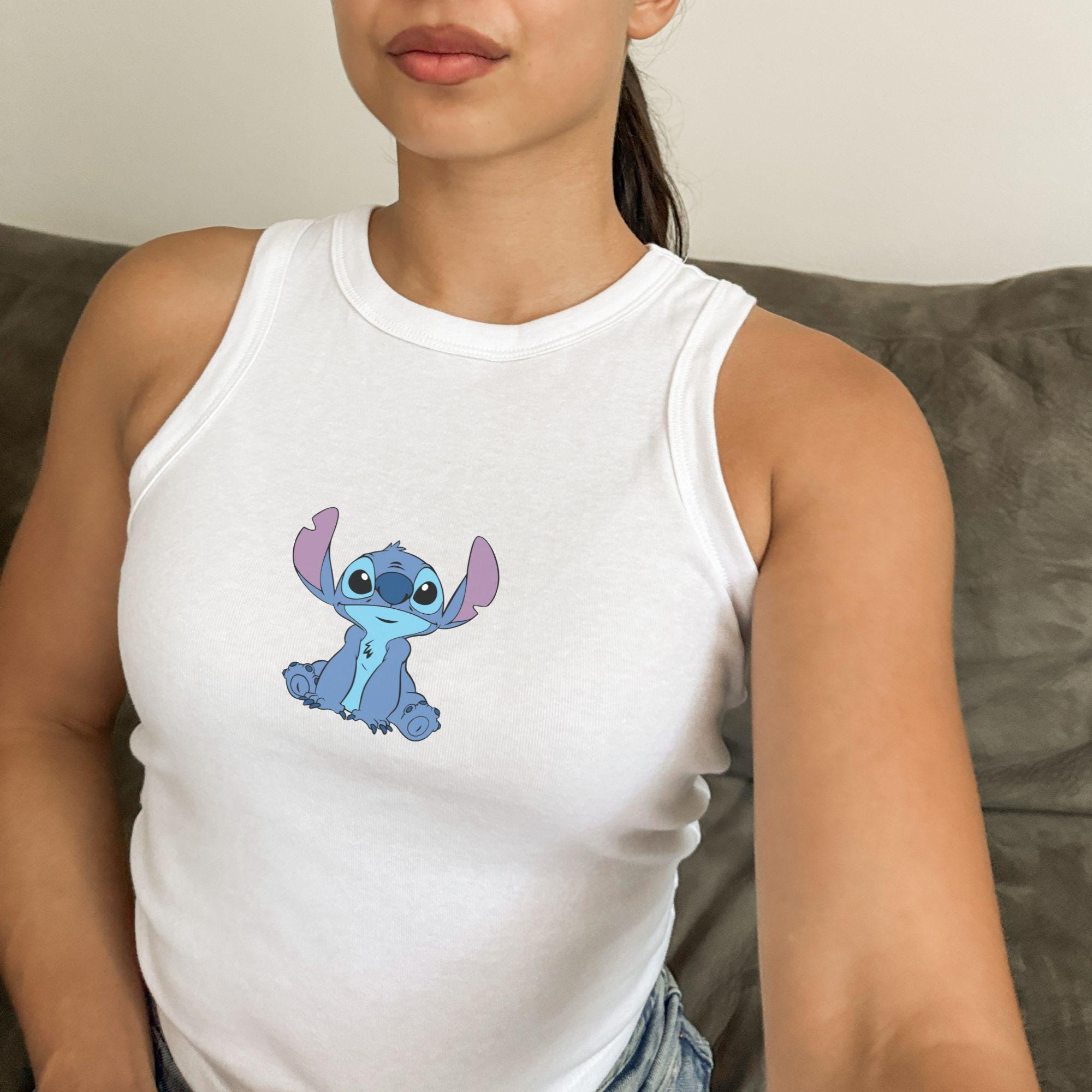 Retro Stitch Crop Tank Top, Cute Disney Tank Top, Ohana Crop Top